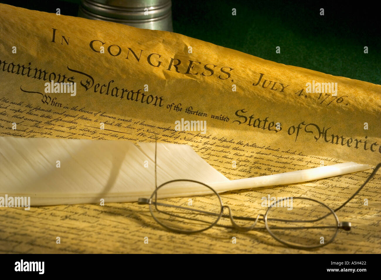 Declaration of Independence of the USA Stock Photo