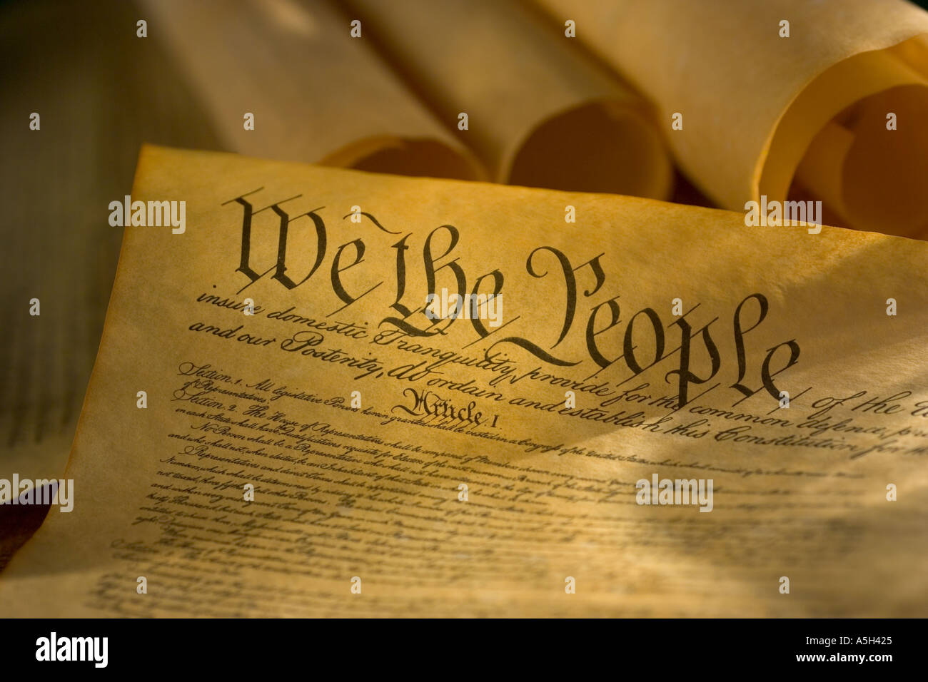 Constitution of the United States Stock Photo