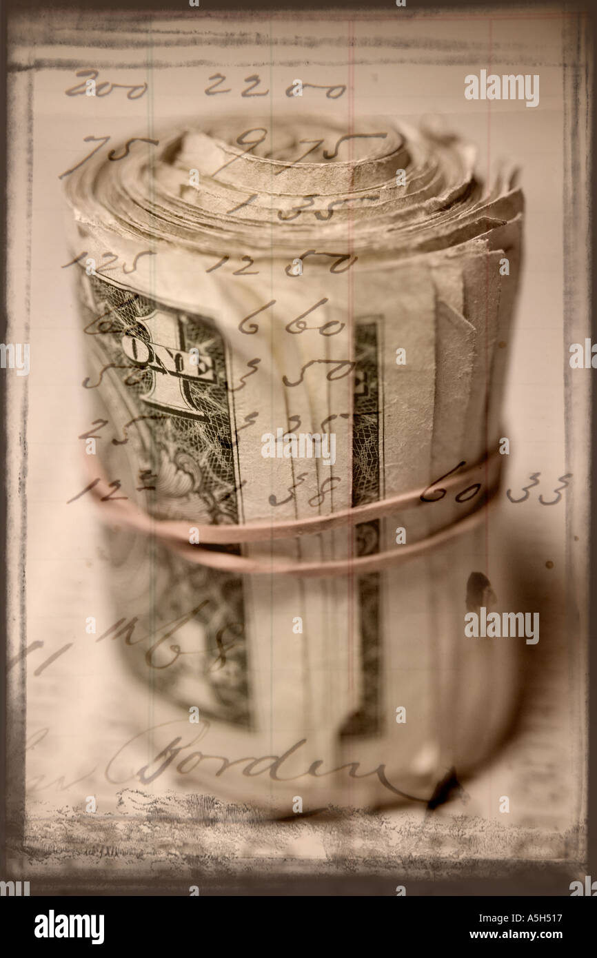A roll of cash Stock Photo Alamy