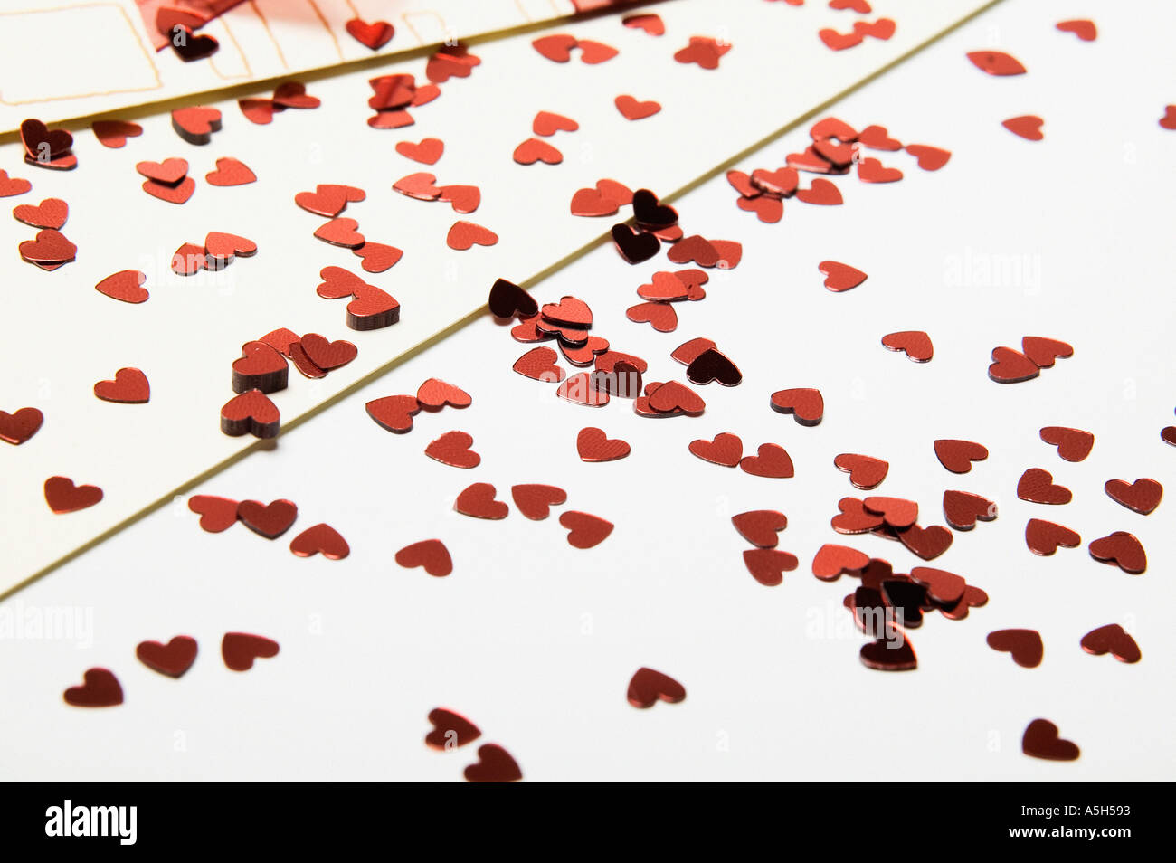 Heart shaped confetti Stock Photo Alamy