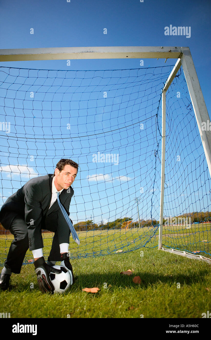 Playing in goal hi-res stock photography and images - Alamy