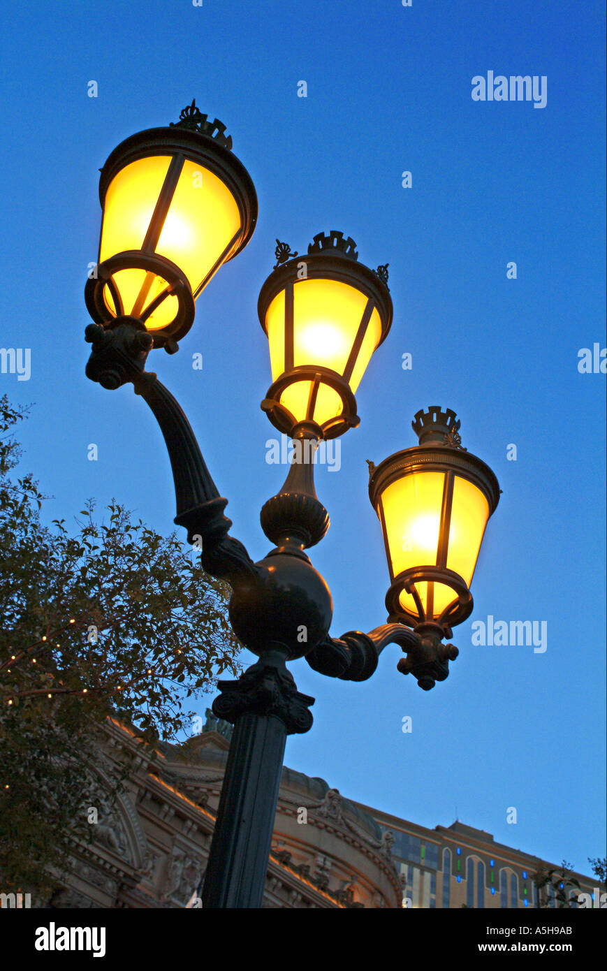 Wrought iron street lamp lamps hi-res stock photography and images - Alamy