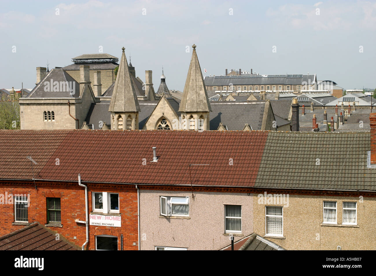 High level view of Faringdon Road and parts of the railway village in