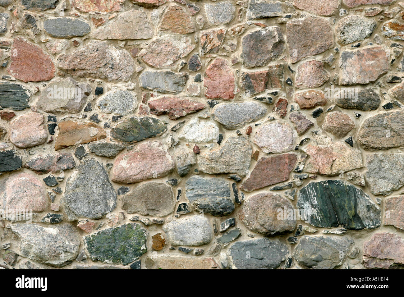 Stone wall from old castle Stock Photo
