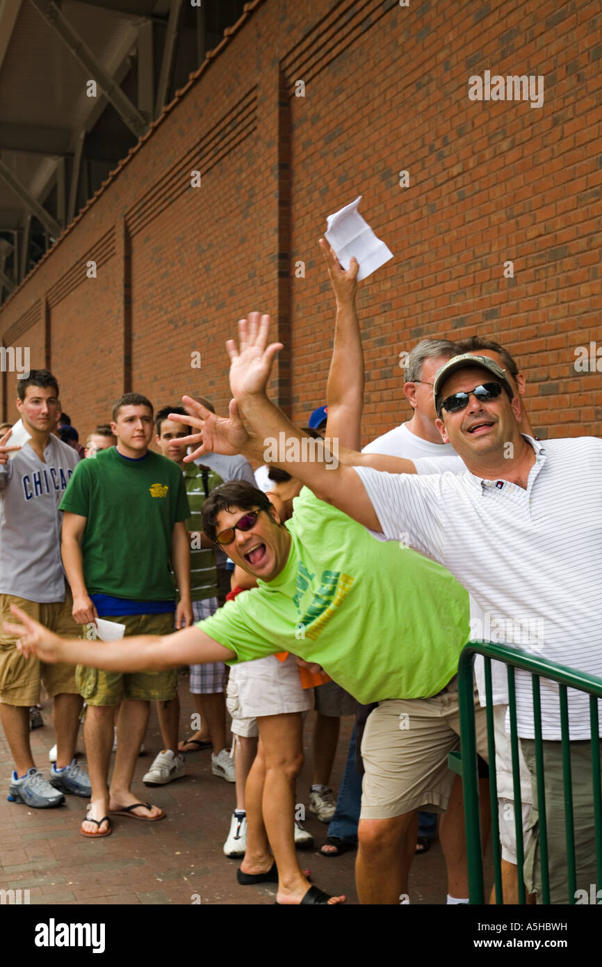 SPORTS Chicago Illinois Fans in line to enter bleacher seats gate day