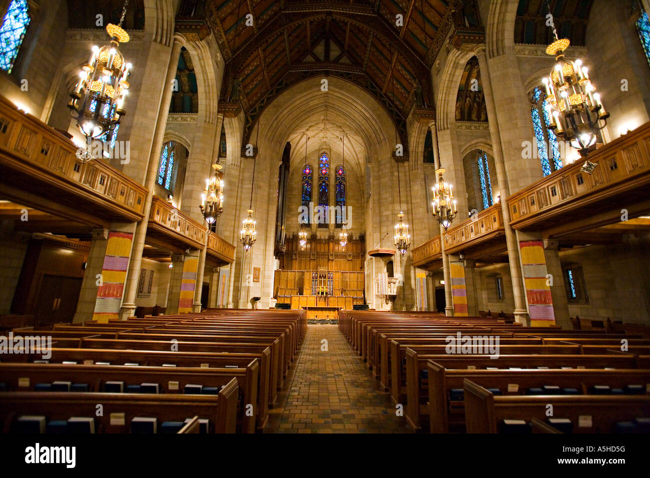 ILLINOIS Chicago Interior Of Fourth Presbyterian Church Sanctuary Rows ...