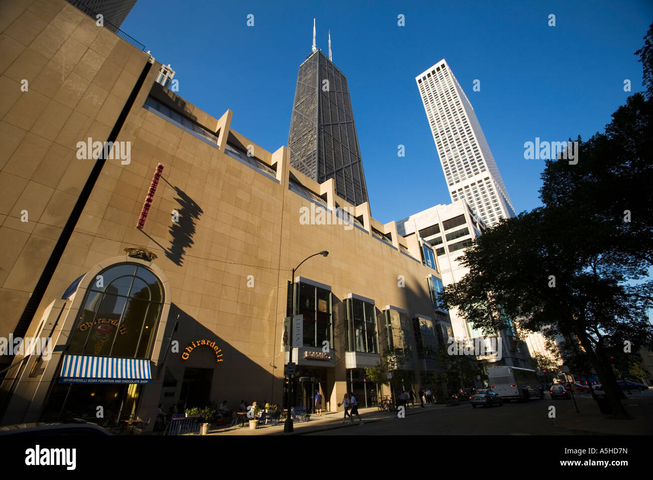 ILLINOIS Chicago Ghirardelli Chocolate and Ice Cream shop exterior John