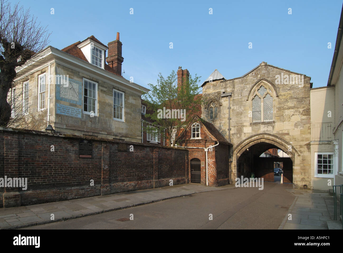 Salisbury Malmesbury House and sundial with St Anns Gate Stock Photo 2088896 Alamy