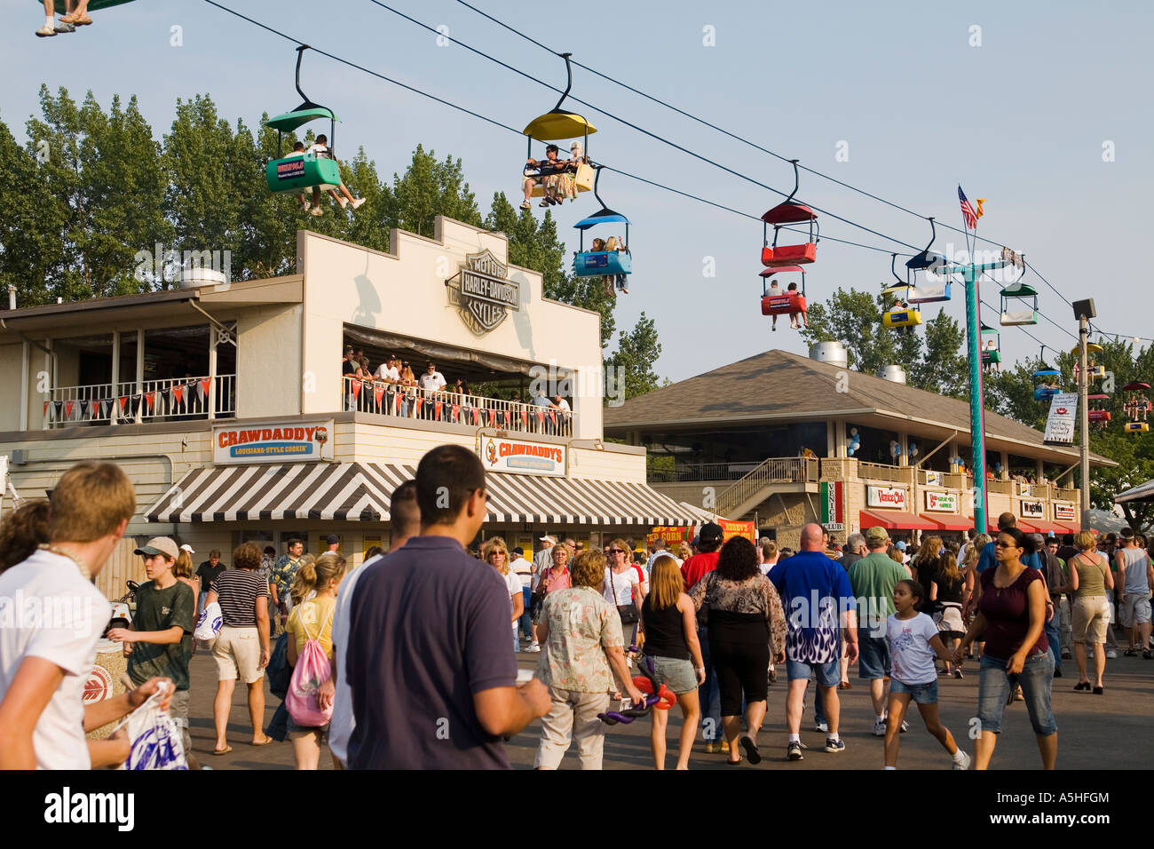 WISCONSIN Milwaukee Skyglider tram at Summerfest musical festival