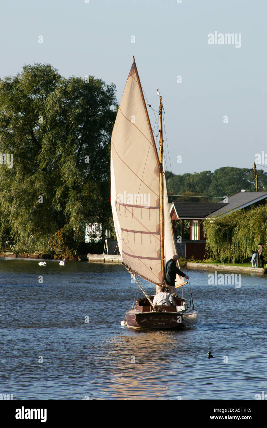 Sailing on The Norfolk Broads Stock Photo Alamy