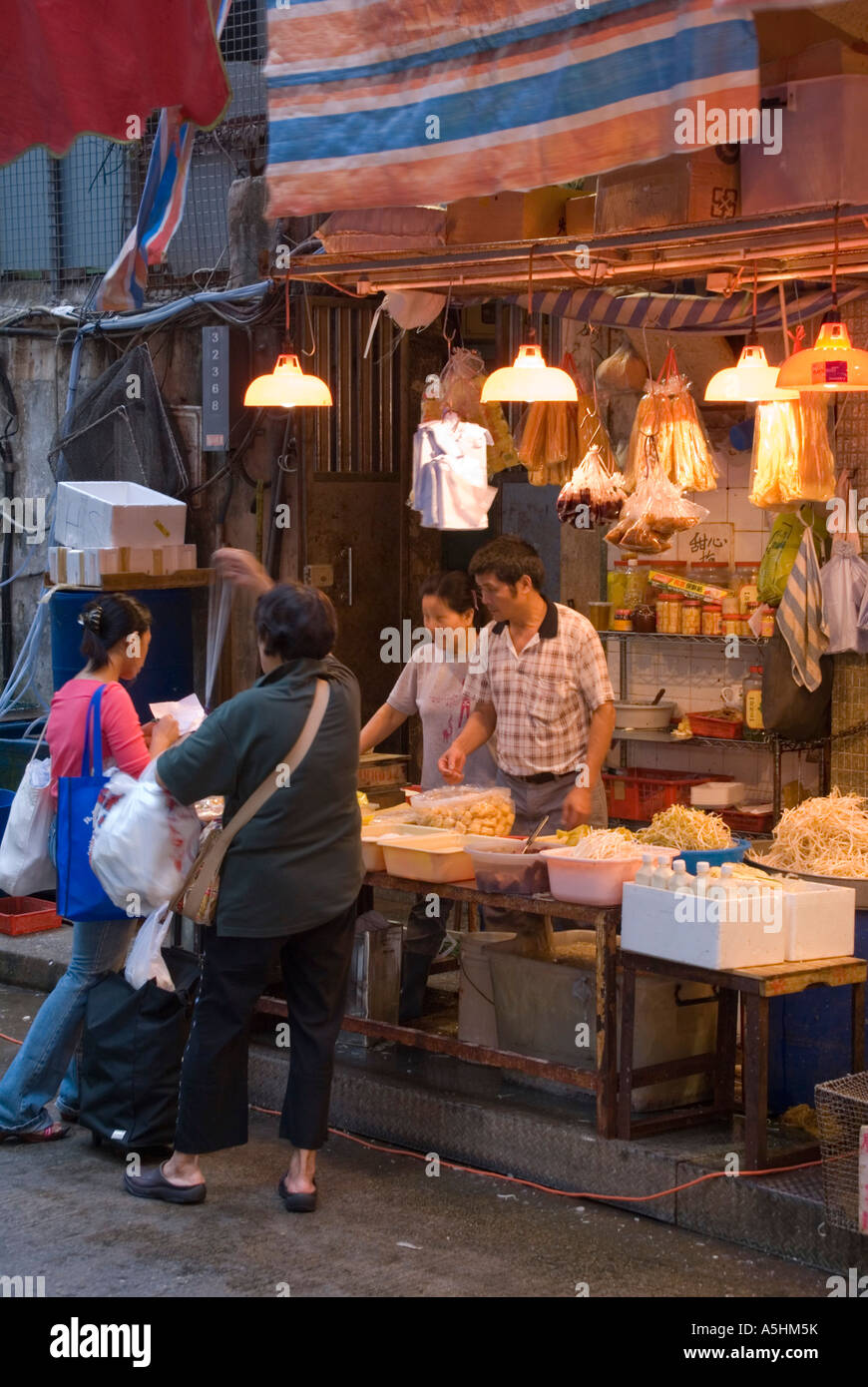Asia China Hong Kong Wanchai market Stock Photo - Alamy