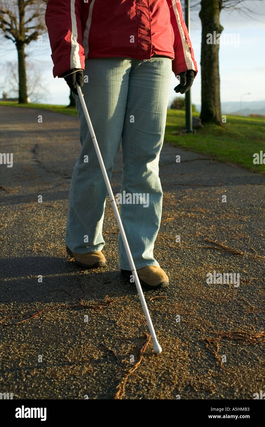 Blind Woman Cane High Resolution Stock Photography and Images Alamy