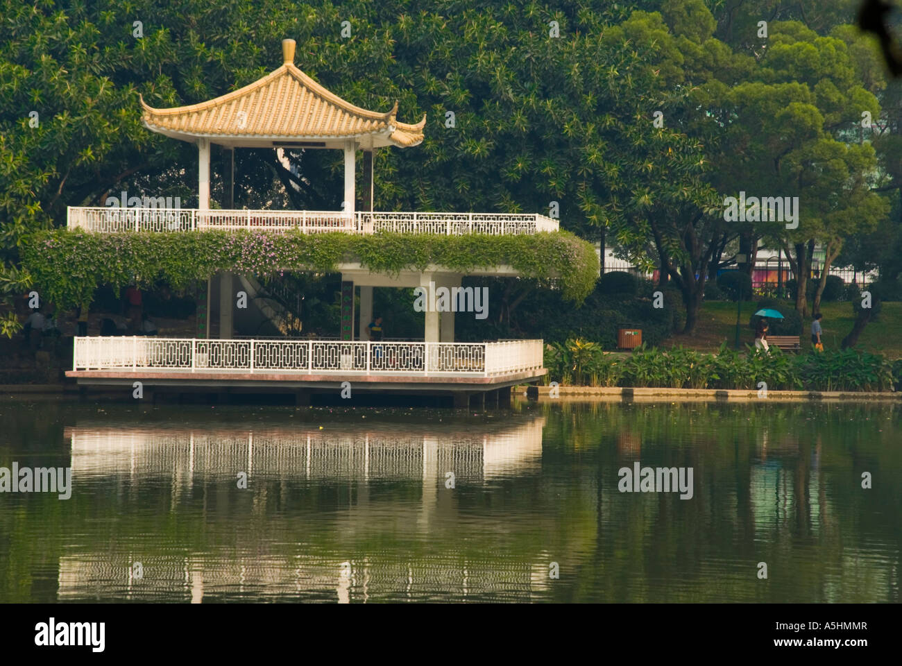 Asia china guandong shenzhen special economic zone SEZ litchi park pagoda Stock Photo