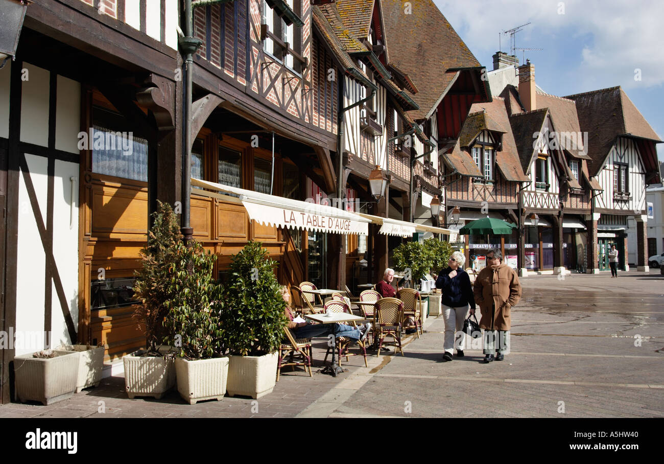 Shops in Deauville, Normandy, France Stock Photo