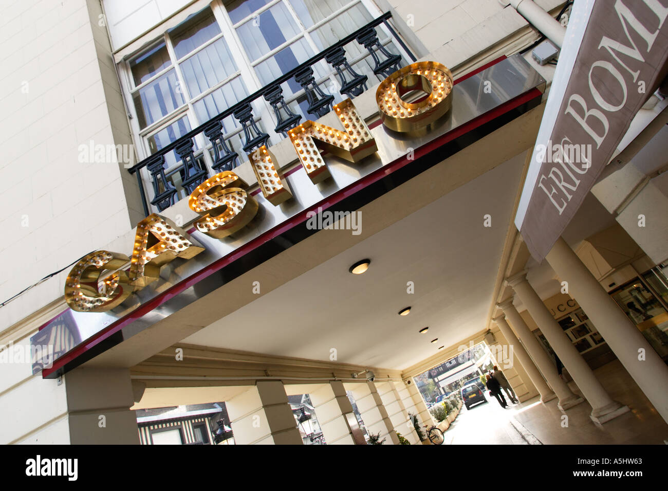 Casino Barrière de Deauville sign, Deauville, Normandy, France Stock Photo