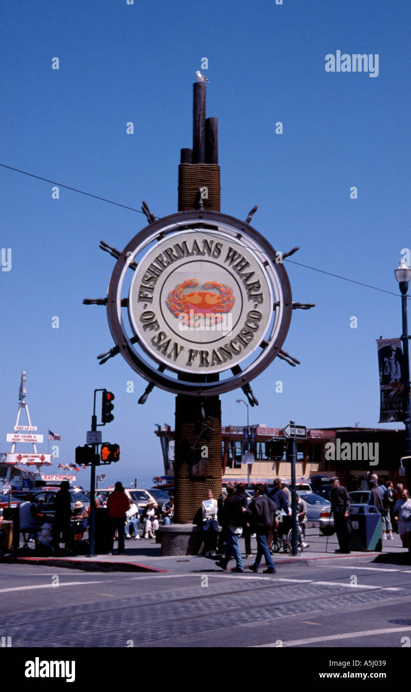 Sf Sign Fishermans Wharf sign in San Francisco Stock Photo - Alamy
