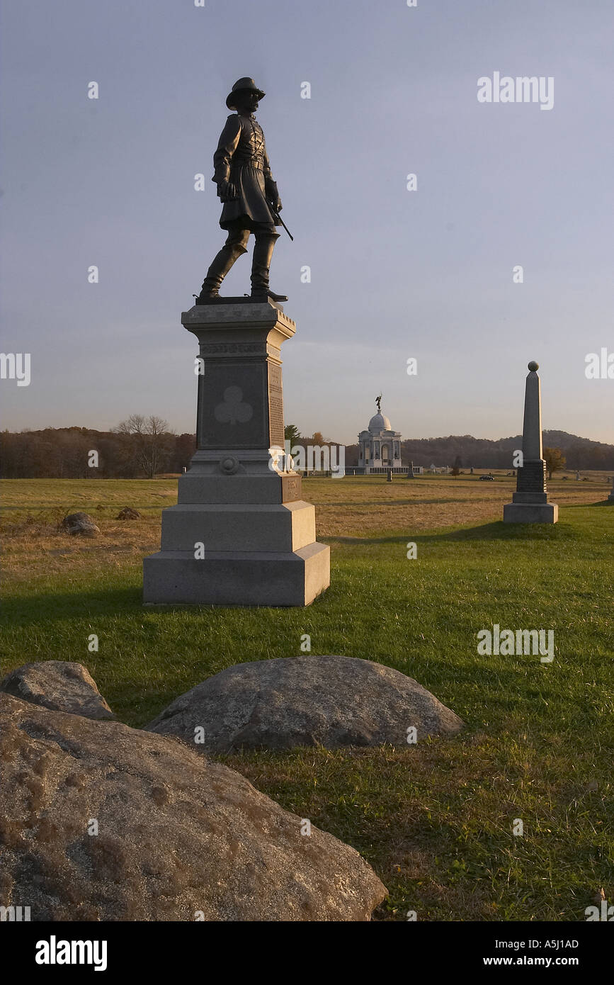 Gettysburg monuments Stock Photo Alamy