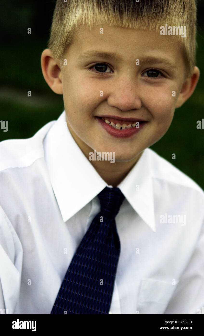 Boy dressed up Stock Photo Alamy