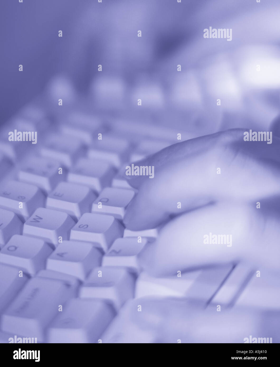 Hands on Keyboard Stock Photo