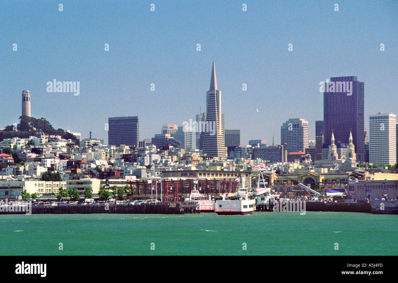San Francisco California skyline and horbor Stock Photo