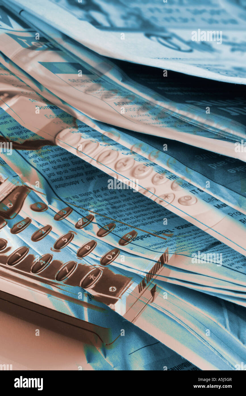 Mobile Phones and Newspapers Stock Photo Alamy