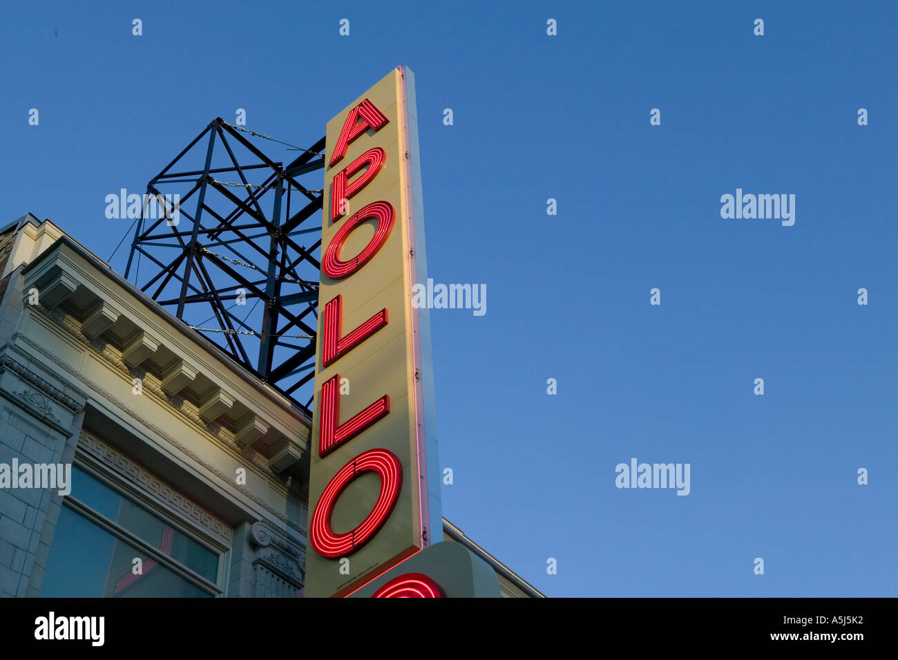 Renovated exterior facade of the Apollo theater on 125th street in ...