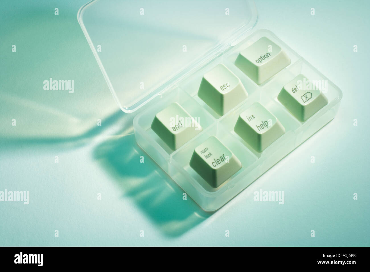 Computer Keys in Plastic Case Stock Photo Alamy