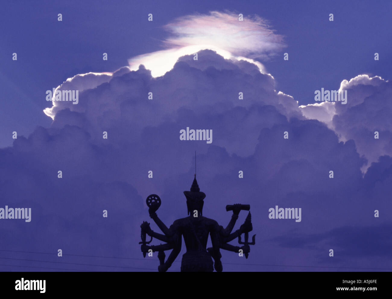 Rama in Mystical Light Staue roundabout in Battambang Cambodia 1999 ...