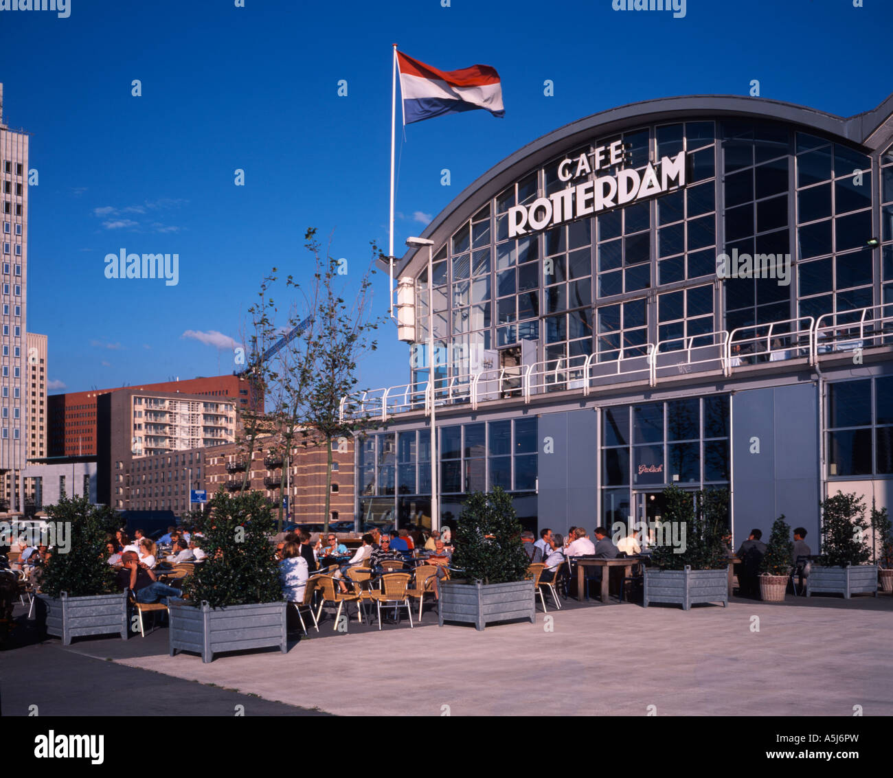 Cafe Rotterdam Holland Stock Photo