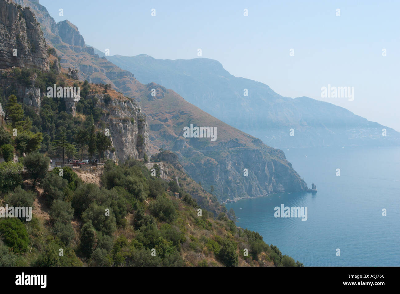 Amalfi Coastline (Costiera Amalfitana) near Positano, Neapolitan Riviera, Italy Stock Photo
