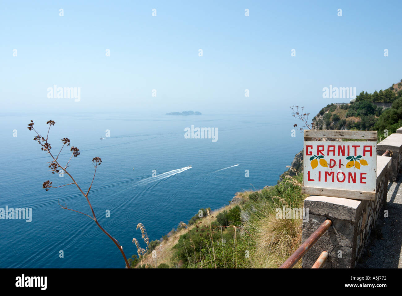 Amalfi Coastline (Costiera Amalfitana) near Positano, Neapolitan Riviera, Italy Stock Photo