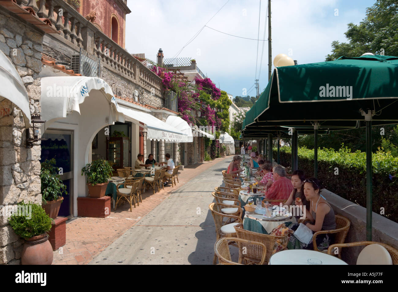 Restaurant in Capri Town, Capri, Neapolitan Riviera, Italy Stock Photo