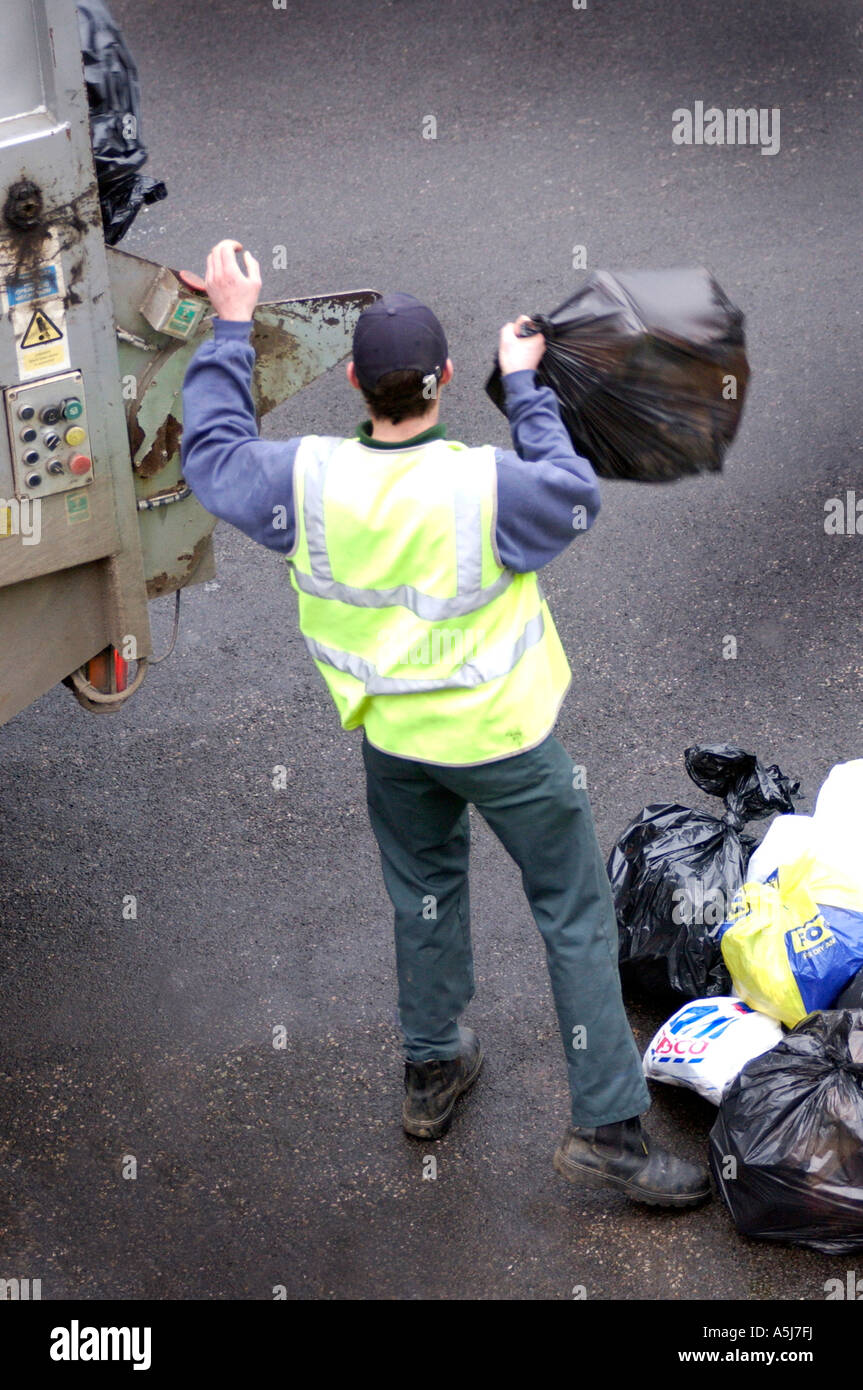 British refuse rubbish collector London UK Stock Photo Alamy