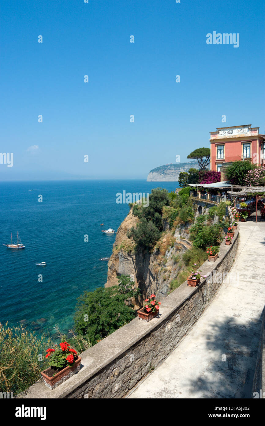 View over Bay of Naples, Sorrento, Neapolitan Riviera, Italy Stock Photo