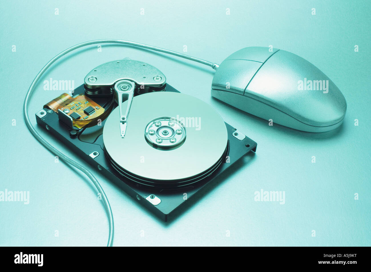 Hard Disk and Computer Mouse Stock Photo - Alamy