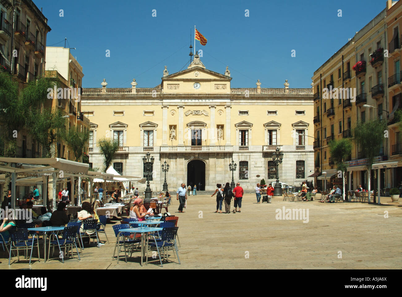 Tarragona Town Hall in Placa de la Font Fountains Square in the old