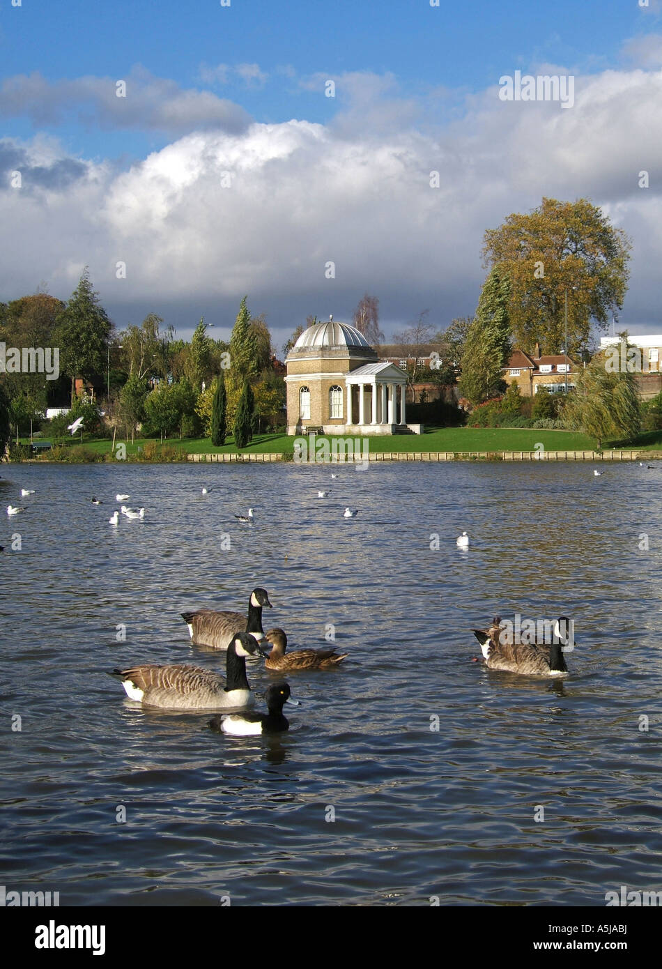Garrick's Temple, on the River Thames, Hampton, Surrey, England, UK