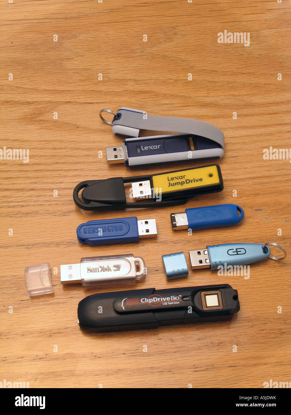 A variety of portable USB devices Stock Photo - Alamy