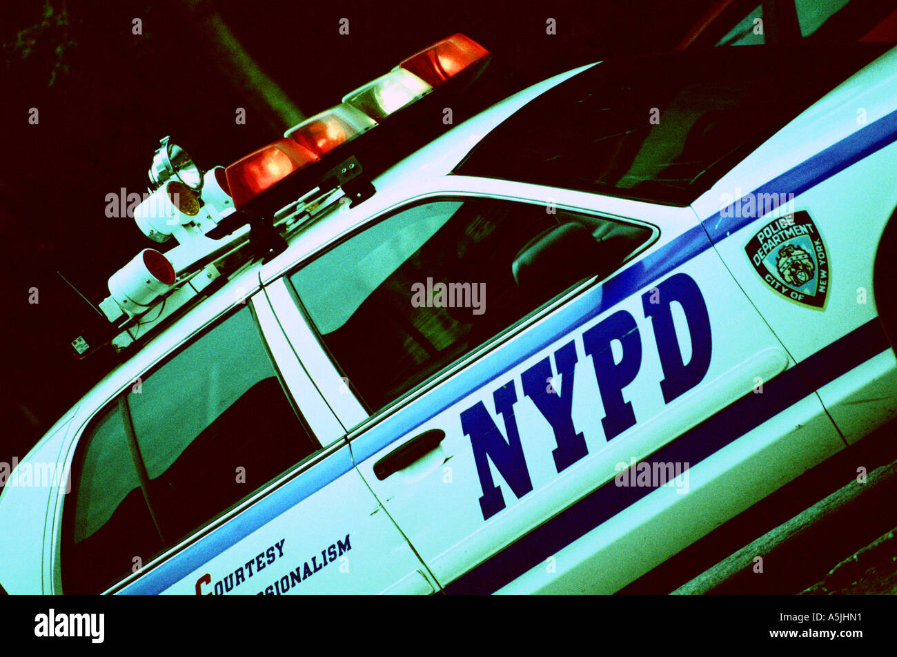 NYPD car, manhattan Stock Photo