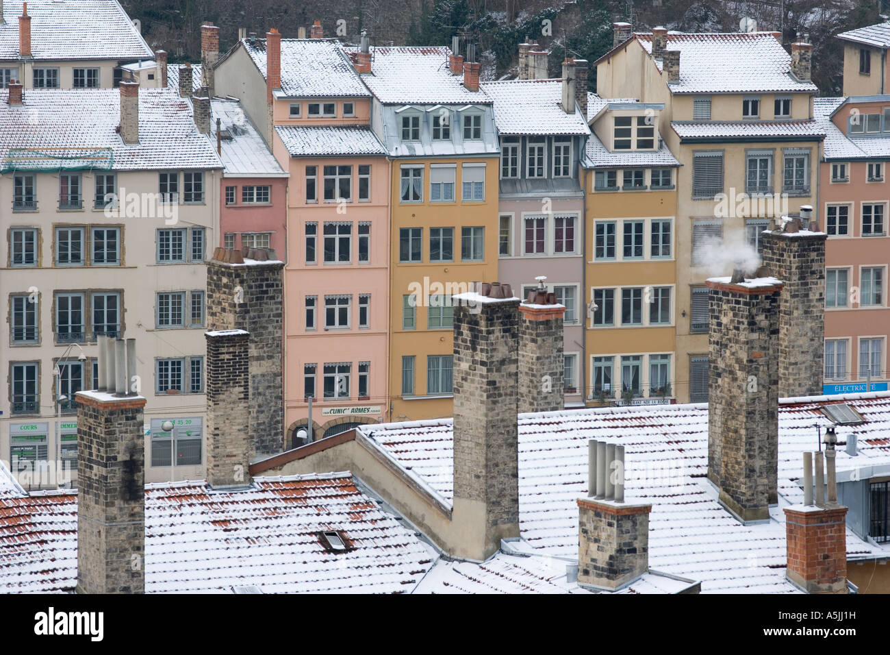 The Old Lyon in winter. Lyon. France. Stock Photo