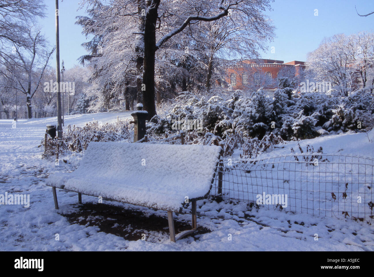 Park Sempione in winter Milan Italy Stock Photo