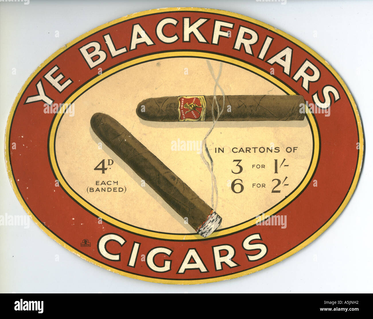 Blackfriars Cigars showcard circa 1900 Stock Photo