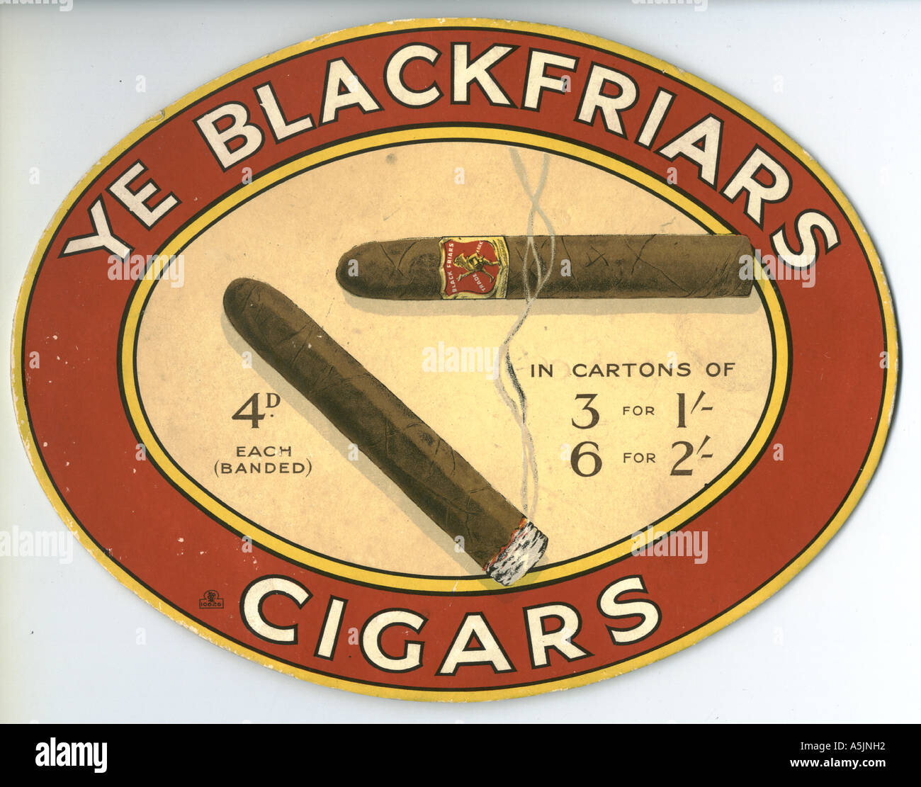 Blackfriars Cigars showcard circa 1900 Stock Photo - Alamy