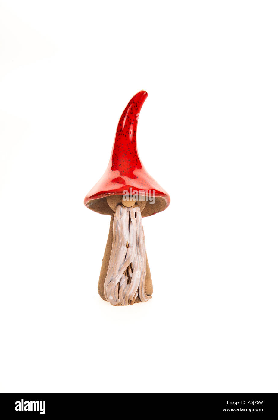 Handmade ceramic Santa clause from Torsby Sweden Stock Photo