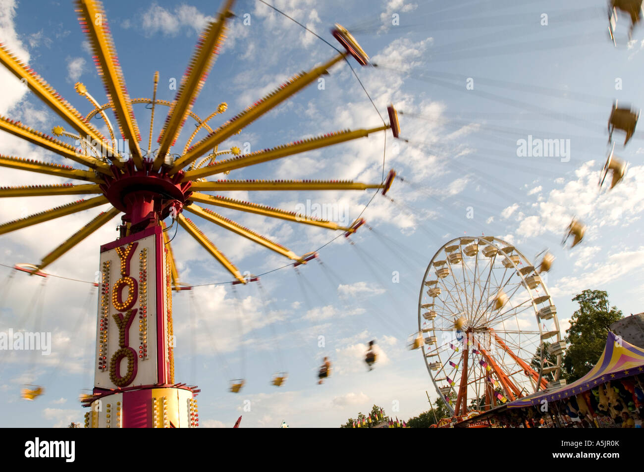 Rides at the Indiana State Fair in Indianapolis Indiana Stock Photo Alamy