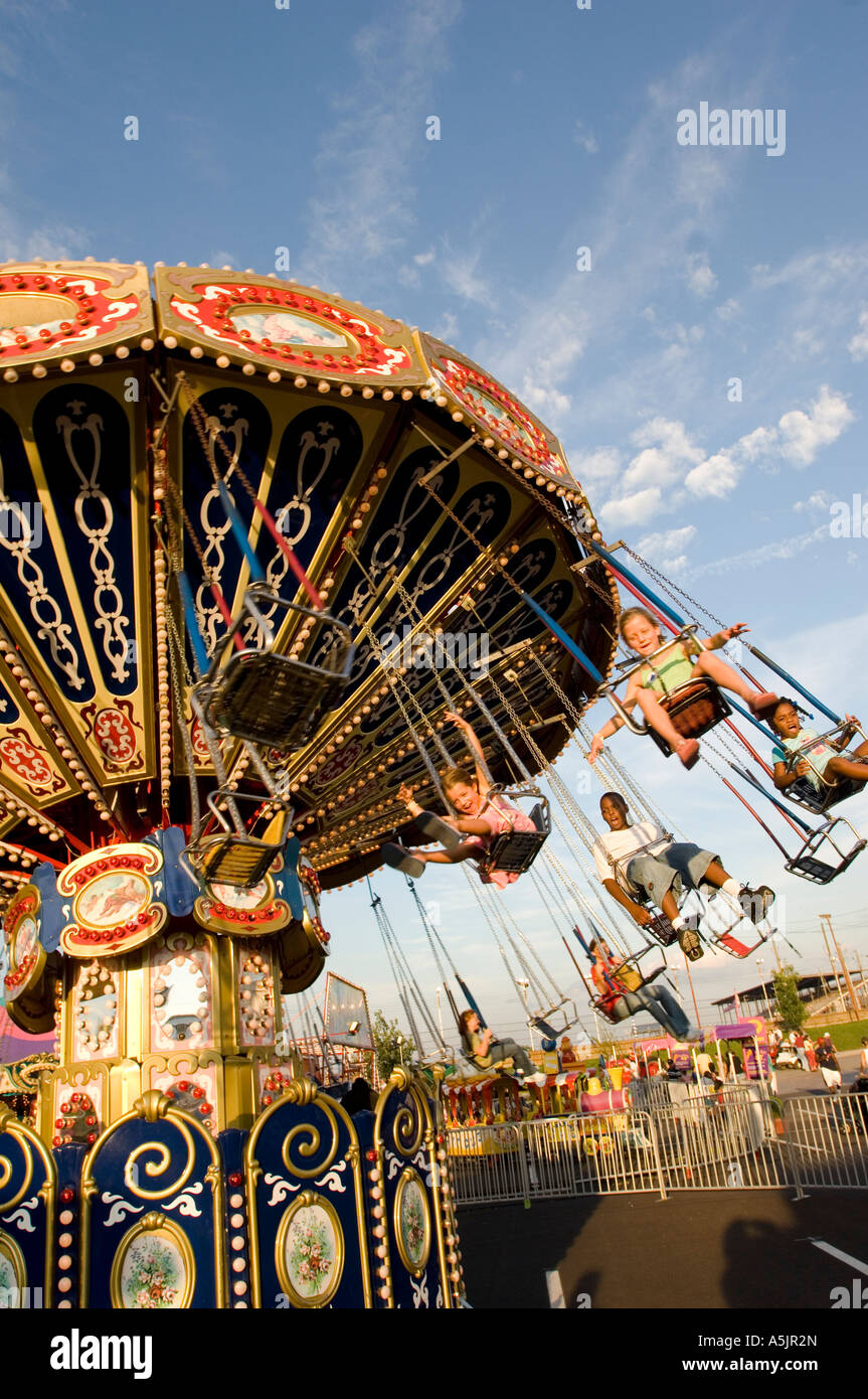 Rides at the Indiana State Fair in Indianapolis IN Stock Photo Alamy