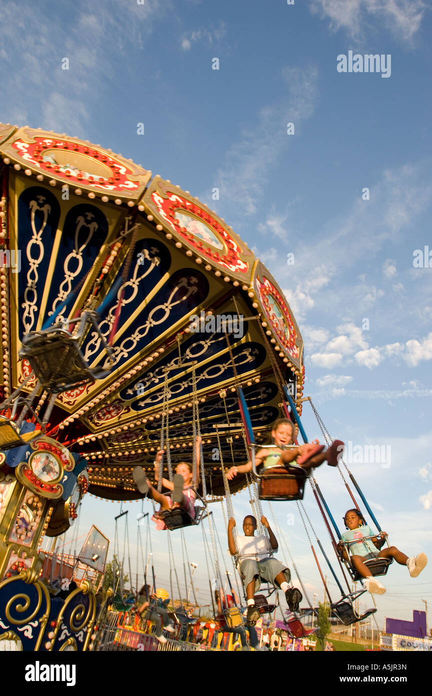 Rides at the Indiana State Fair in Indianapolis Indiana Stock Photo Alamy
