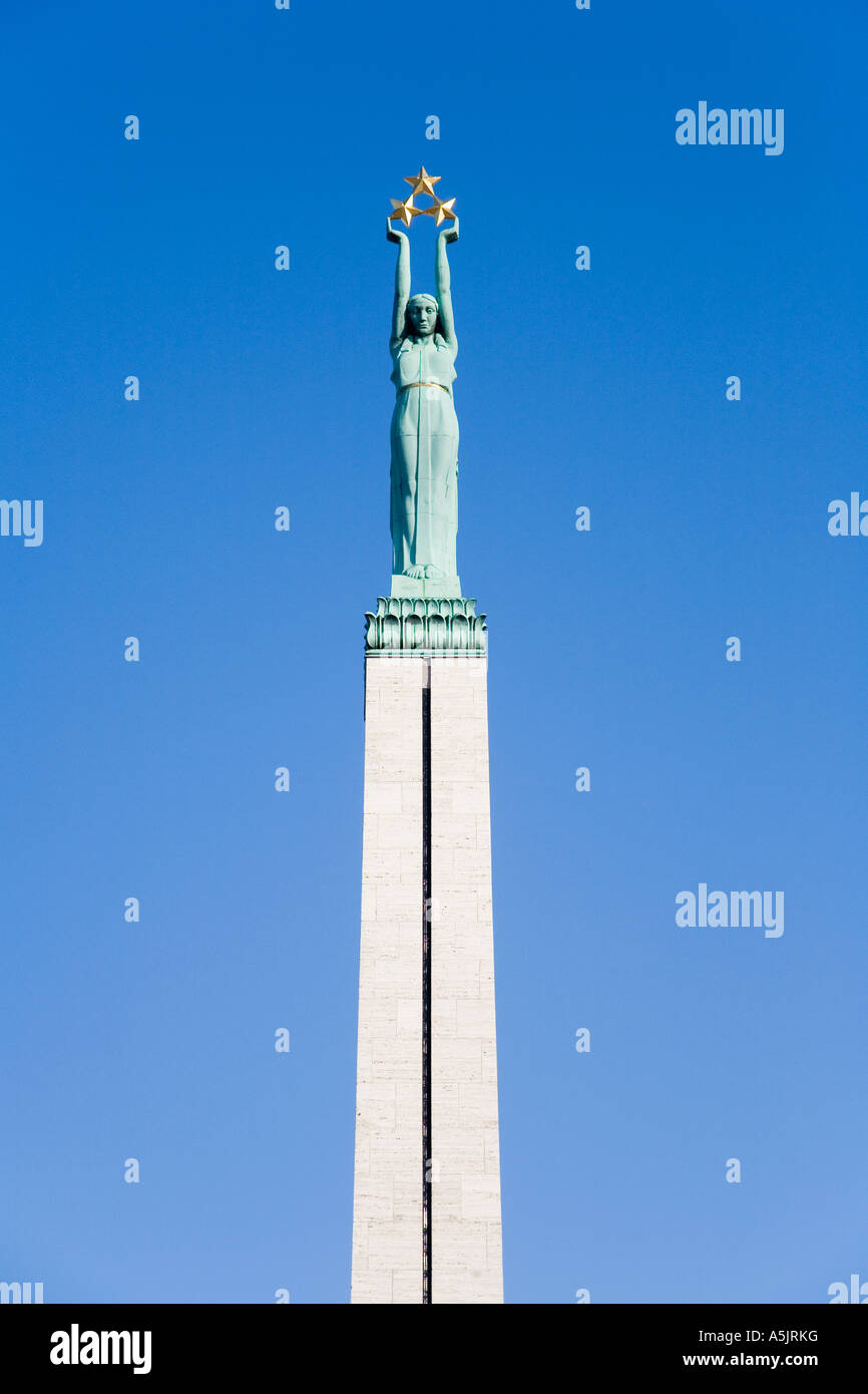 Liberty statue/liberty monument on the liberty boulevard in Riga ...