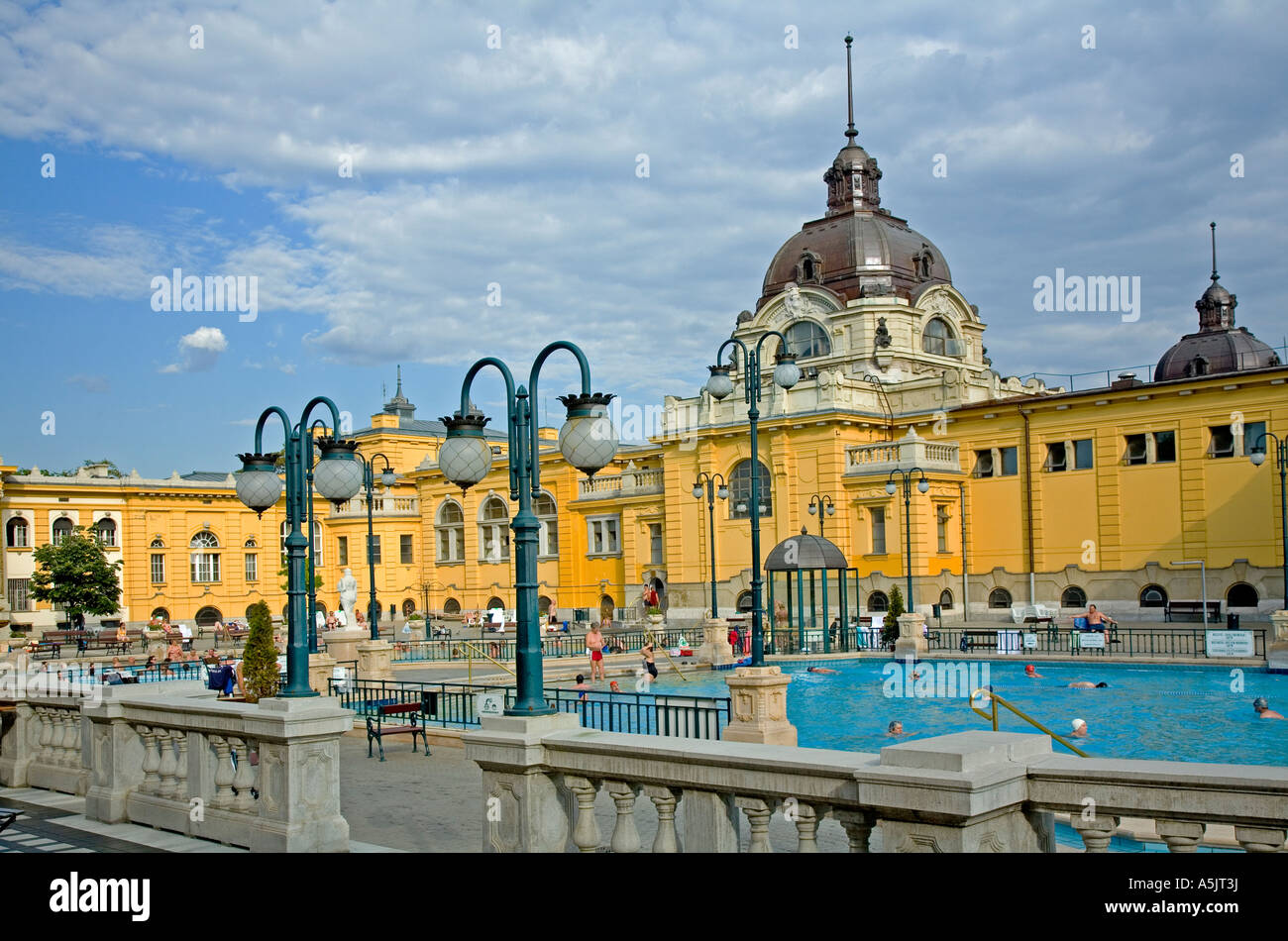 Széchenyi Open air bath in neobaroque Building Style, Swimming pool