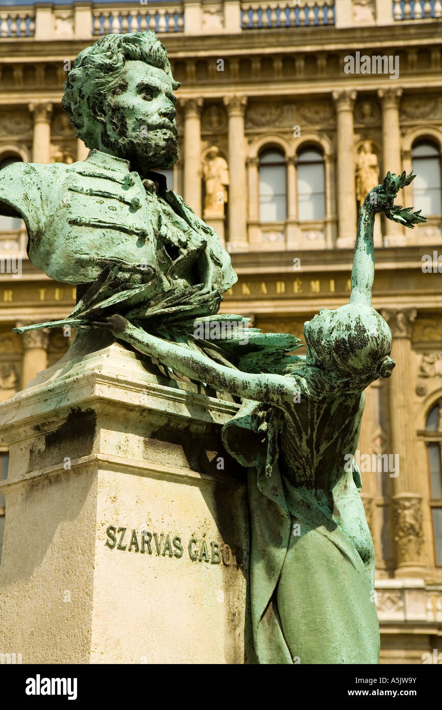 Statue of Szarvas Gabor in front of the Hungarian Academy of Budapest, Hungary, Southeast Photo - Alamy